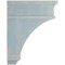 Ekena Millwork 4 1/2"W x 10"D x 13 3/4"H Arlington Wood Vintage Decor Corbel, Driftwood Blue CORWD04X10X13ARBU - alternate 3
